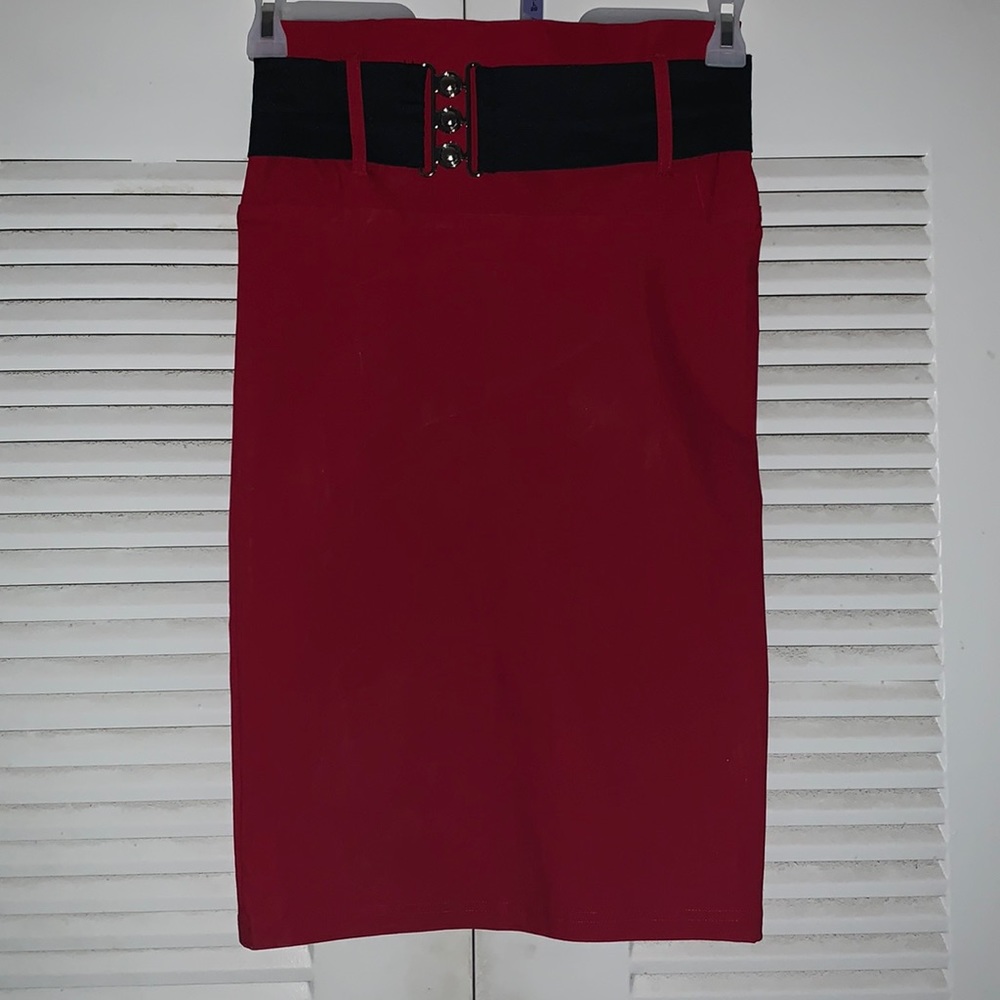 Red Hot Pencil Skirt
